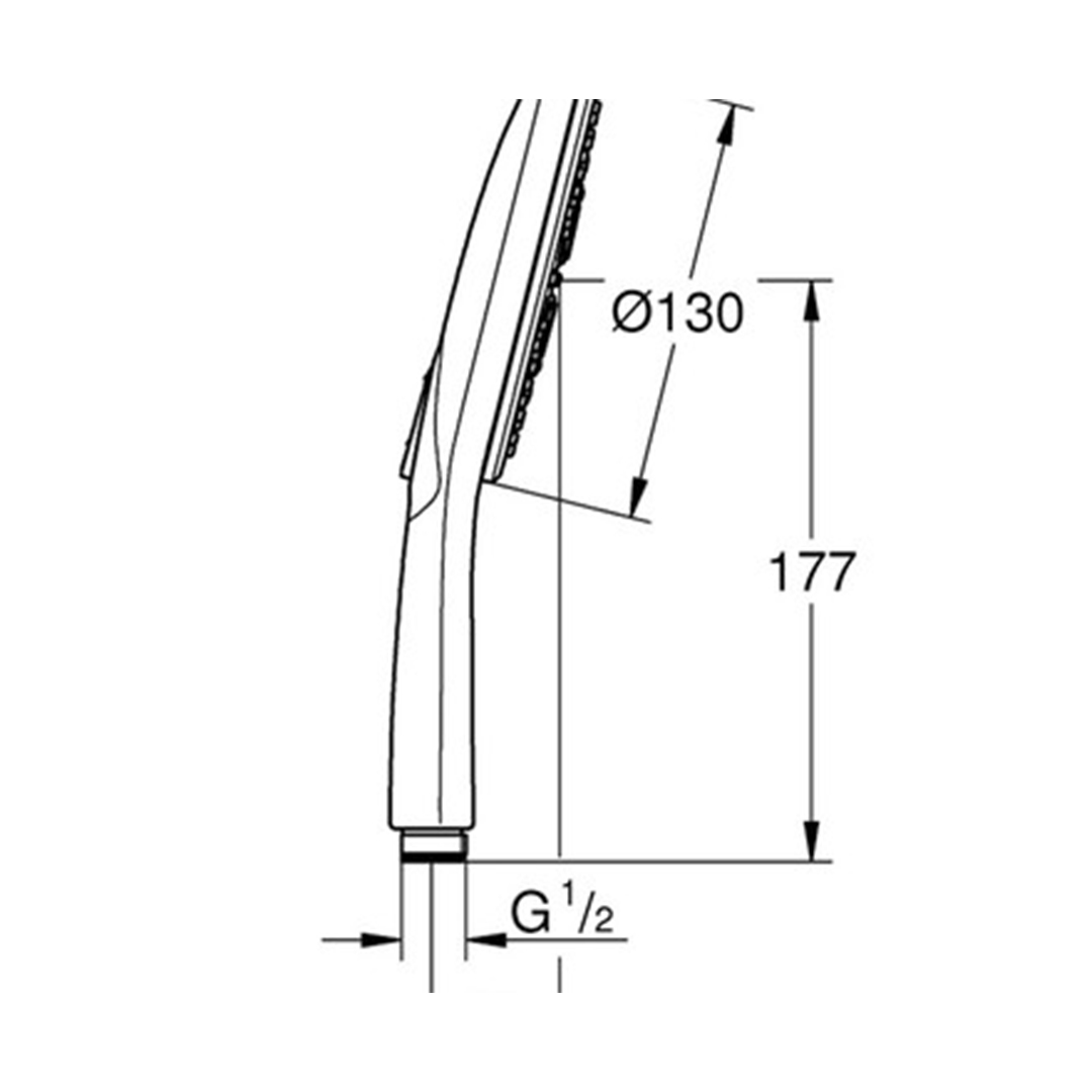 Hand shower with 3 jets Rainshower SmartActive 130 Grohe 26574DA0 – Grohe 11.16.1611.0780 – снимка 4